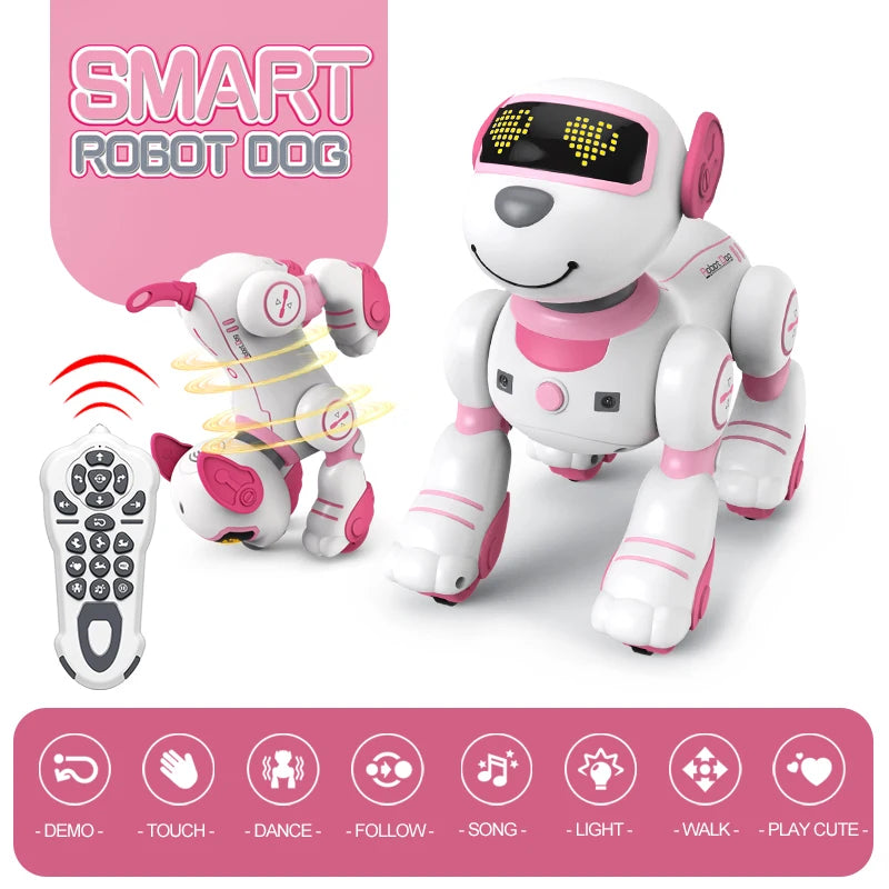 Smart Electronic Animal Pets RC Robot Dog Voice Remote Control Toys Funny Singing Dancing Robot Puppy Children's Birthday Gift