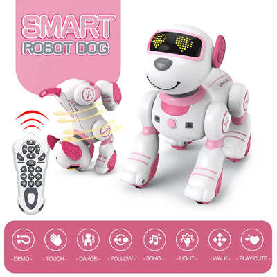 Smart Electronic Animal Pets RC Robot Dog Voice Remote Control Toys Funny Singing Dancing Robot Puppy Children's Birthday Gift