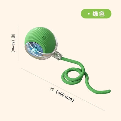 Rechargeable Smart Pet Interactive Toy,Cat Interactive Ball Toy, Automatic Rolling Ball with Tail, , Intelligent Mouse for Cat