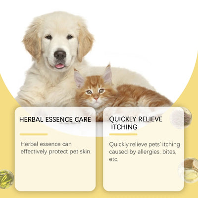 Pet Skin Spray Dog & Cat Skin Care Spray, Soothing Spray Cleansing & Softening Skin, Soothing Anti-Itch Spray Nourishing Spray