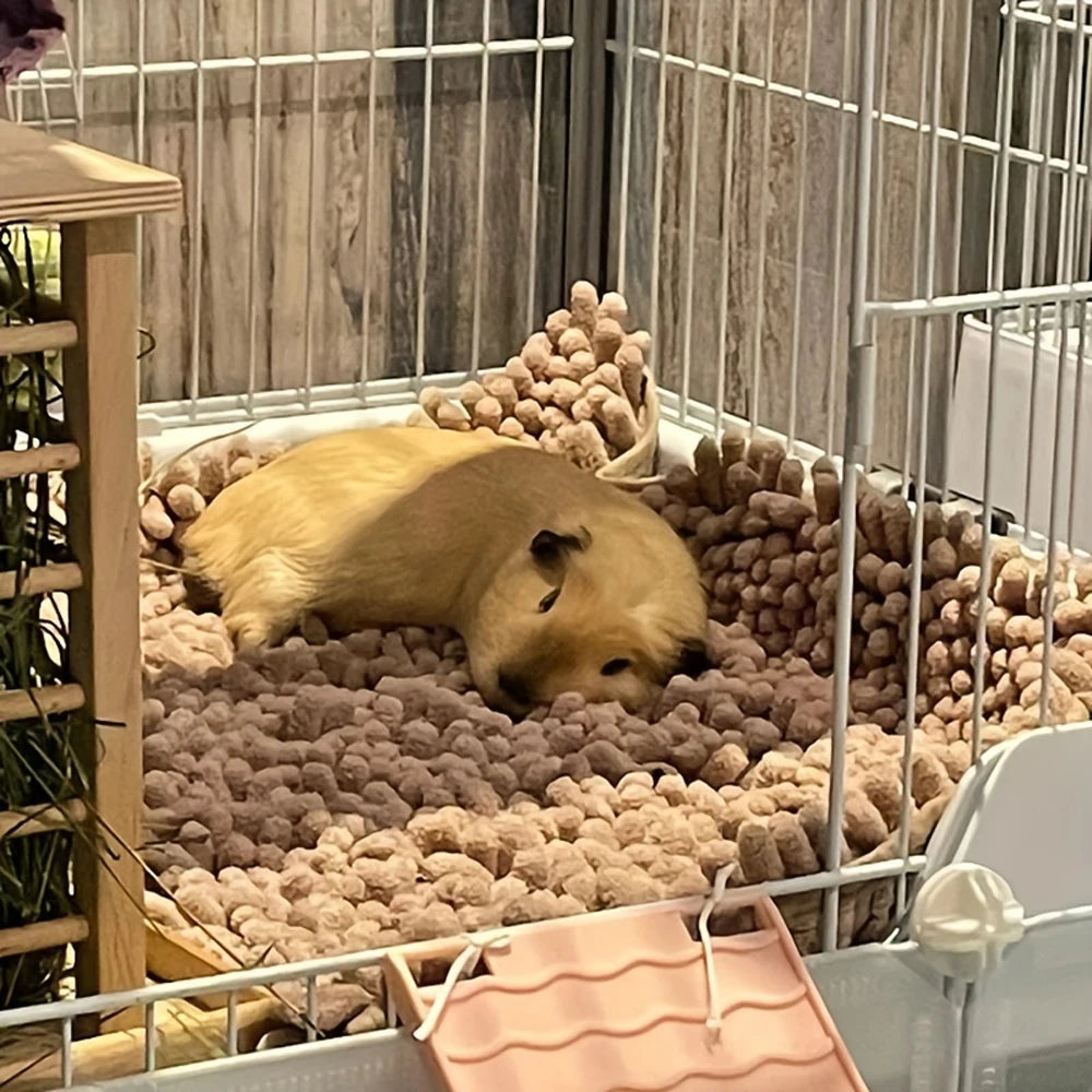 Soft Plush Cozy Small Pet Cushion Sleeping Bed Mat for Hamsters Guinea Pig Portable Warm Mat for Small Animals Pet Cage Supplies