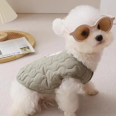 Winter Pet Coat Clothes for Cold Weather Clothing Warm Dog Clothes with Built in Harness Hole Pet Apparel Cozy Snow Vest