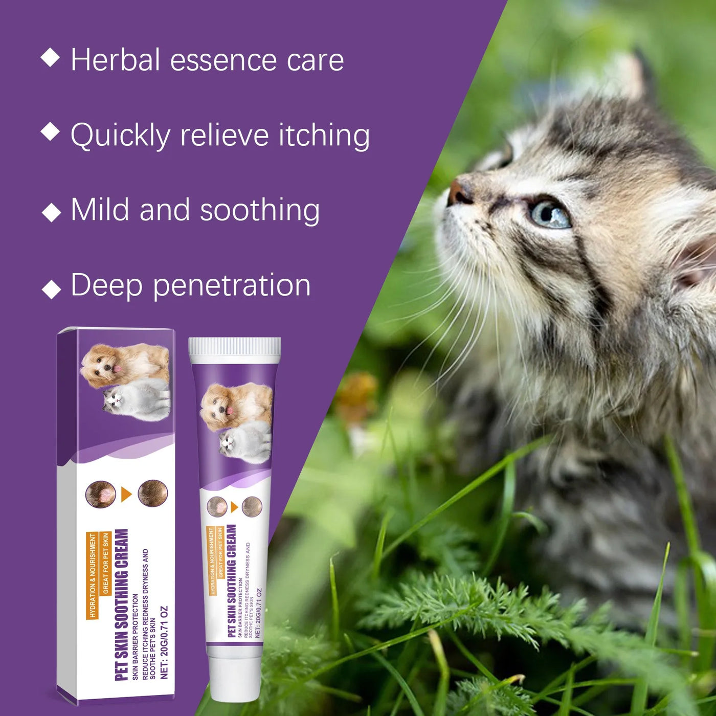 Pet Skin Care Cream Dry Itchy Skin Soothing Lotion For Dogs And Cats Itchy Skin Relief Cream For Cats Paw Lotion Soothing Balm