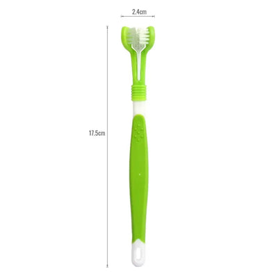 Pet Toothbrush Dog Cleaning Mouth Toothbrush Three Sided Multiangle Cleaning Tartar Teeth Health Care Tool Pet Supplies