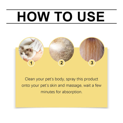 Pet Skin Spray Dog & Cat Skin Care Spray, Soothing Spray Cleansing & Softening Skin, Soothing Anti-Itch Spray Nourishing Spray