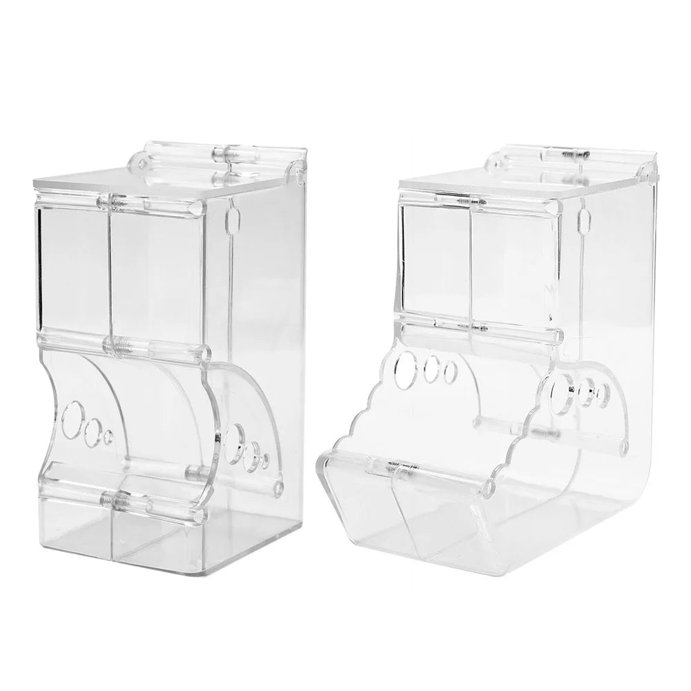 Cute Hamster Samll Animal Automatic Pet Food Feeder Plastics Durable Strong Simplicity Clear Transparent Safe Food Bowl
