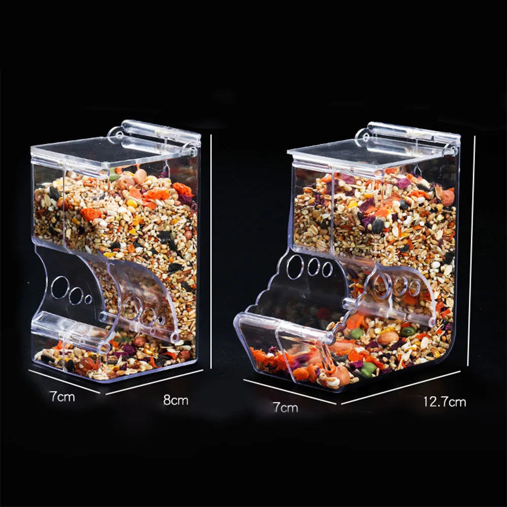 Cute Hamster Samll Animal Automatic Pet Food Feeder Plastics Durable Strong Simplicity Clear Transparent Safe Food Bowl