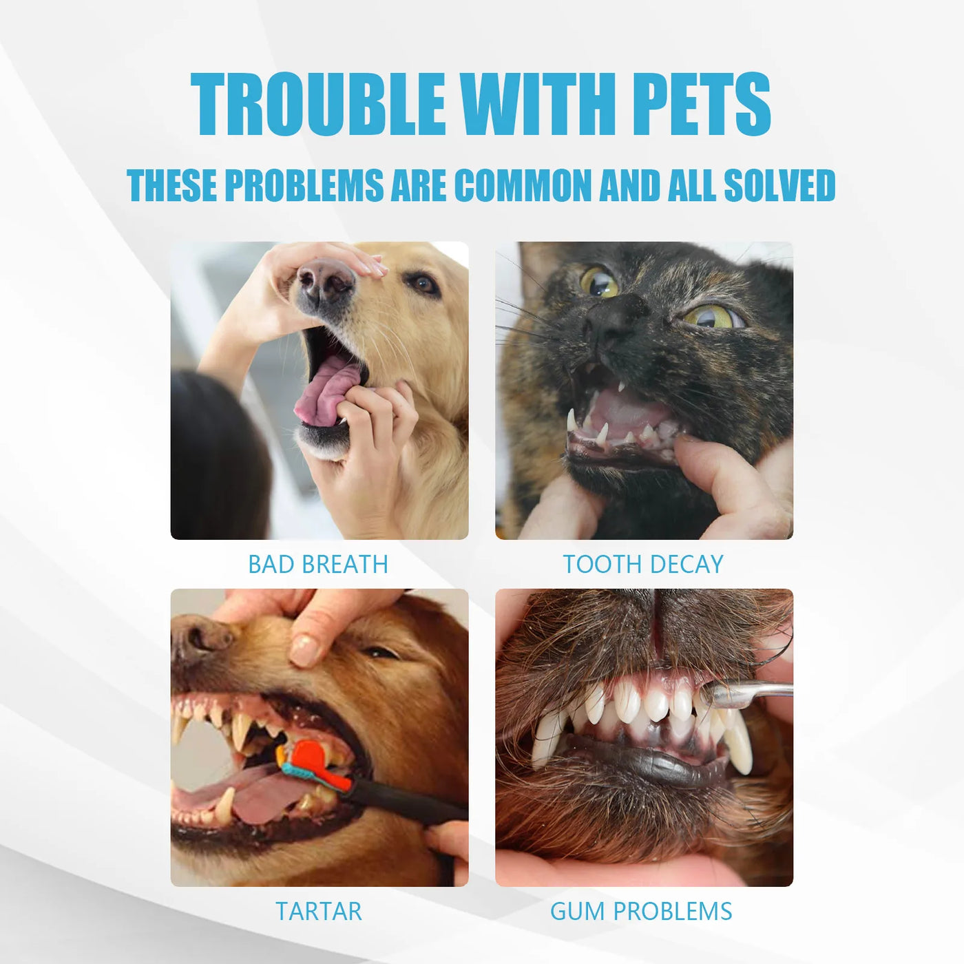 Pet Oral Care Toothpaste–Cleans Tartar&Plaque for Dogs,Freshens Breath&Deodorizes Mouth,Prevents Tartar,Edible for Cats&Dogs
