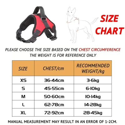 Dog Harness And Leash Set No Pull Adjustable Comfortable with Easy Control Handle Outdoor Running Walking Hand Free Lead Leash