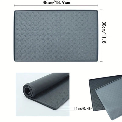 Pet Placemat Dog Food bowl Mat Cat Feed Mat Cat Dog Drinking Feeding Placemat Silicone Waterproof Pet Bowl Pad Feeder Mats 2024