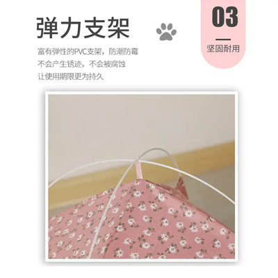 Cat Tent Bed Pet Cat House Closed Cozy Puppy Cage with Floors Pet Dog House Calming Cat Beds Puppy Kennel Tents Pet Supplies