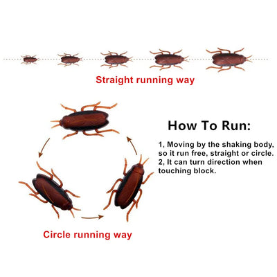 1pcs Funny Electronic Pet Interactive Play Toy For Cats Eletric Running Cockroach Pet Dog Cat Interactive Toy Battery Powered