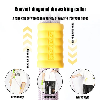 Dog Harness Leash Collar Small Puppy Accessories Walking Running Jogging Waist Belt Chest Strap Traction Rope Dog Accessories