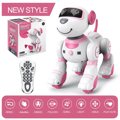 Smart Electronic Animal Pets RC Robot Dog Voice Remote Control Toys Funny Singing Dancing Robot Puppy Children's Birthday Gift