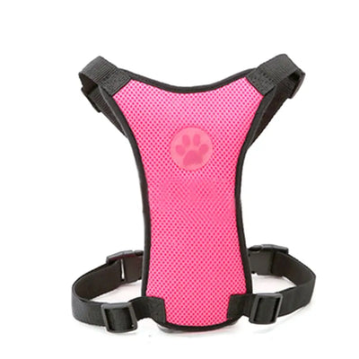 1pcs Breathable Mesh Dog Harness Leash With Adjustable Straps Pet Harness With Car Automotive Seat Safety Belt Dog Chest Straps