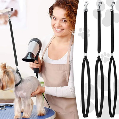 Adjustable Durable Dog Leash Nylon Pet Noose Loop Lock Clip Harness Dogs Grooming Table Arm Bath Restraint Rope Drops