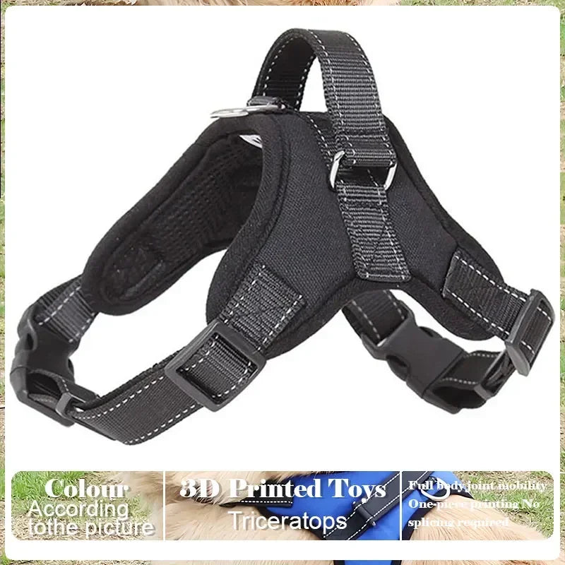 Dog Harness And Leash Set No Pull Adjustable Comfortable with Easy Control Handle Outdoor Running Walking Hand Free Lead Leash