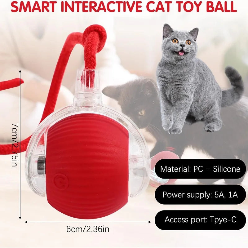 Automatic Smart Toys For Cats Magic Dog Toys Rolling Ball For Indoor Cat Training 360° Smart Automatic Rolling Ball Pet Product