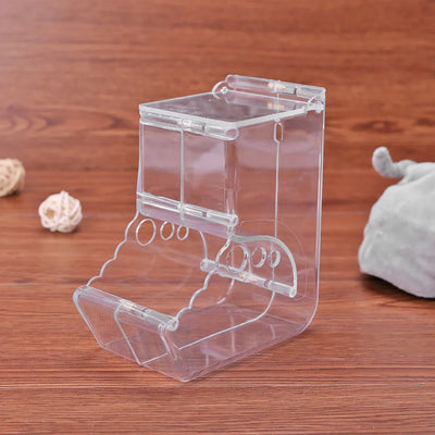 Cute Hamster Samll Animal Automatic Pet Food Feeder Plastics Durable Strong Simplicity Clear Transparent Safe Food Bowl