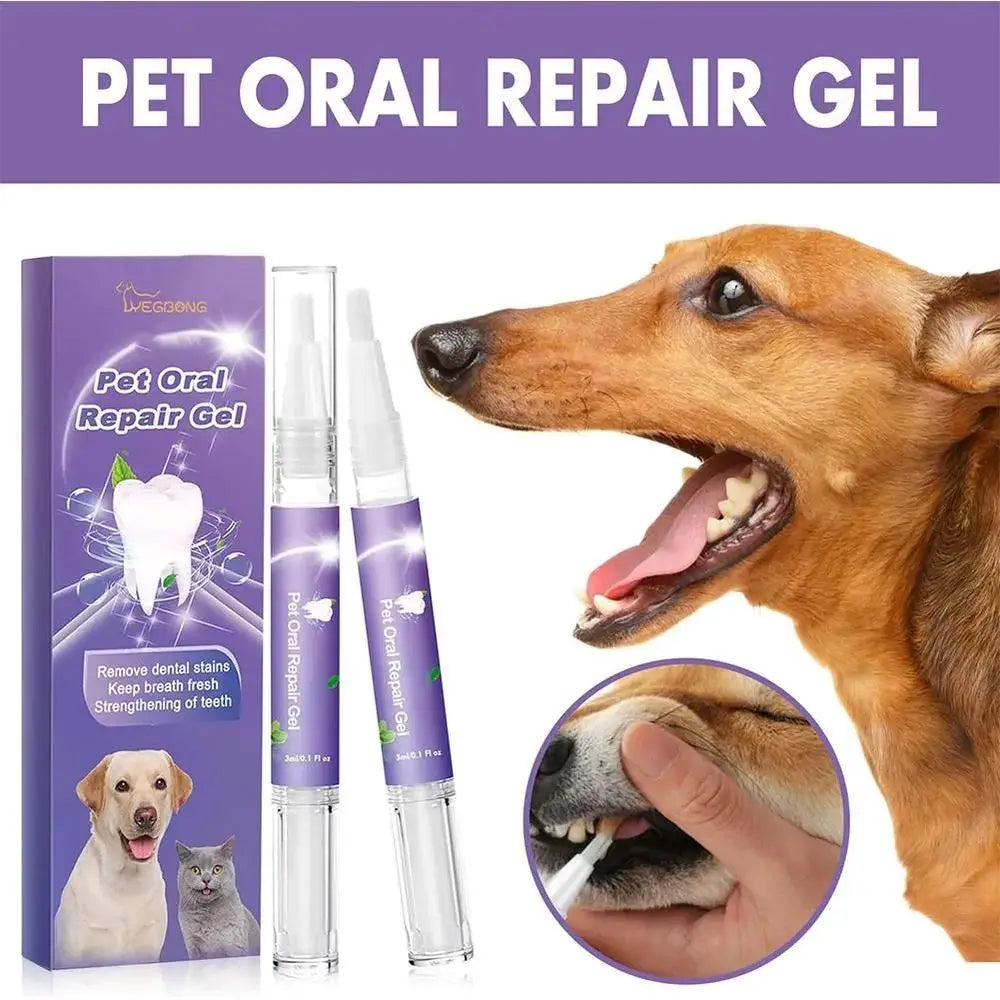 Dog Oral Repair Gel Pet Tooth Repair Teeth Tartar Cleaner for Dog No Need to Brush Teeth Pet Breath Freshener Gel Care Cleaner