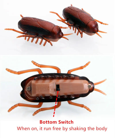 1pcs Funny Electronic Pet Interactive Play Toy For Cats Eletric Running Cockroach Pet Dog Cat Interactive Toy Battery Powered